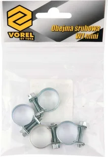 VOREL Obejma opaska śrubowa zaciskowa ocynkowana W1 mini 18-20mm 4szt - Akcesoria do urządzeń ogrodniczych - miniaturka - grafika 2