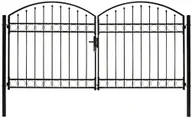 Ogrodzenia - Brama ogrodzeniowa, podwójna, zaokrąglona, stal, 300x150 cm - miniaturka - grafika 1