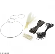 Pozostałe akcesoria dla plastyków - RAYHER HOBBY Rayher 66045000 opakowanie do majsterkowania: "zrób to sam" łapacz snów, 17 x 33 cm, biały/szary, SB-Btl 1Stück 66-045-000 - miniaturka - grafika 1