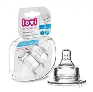 Lovi Smoczek dynamiczny - silikon, szybki przepływ, 9m+ (2szt.) - Smoczki do butelek - miniaturka - grafika 3