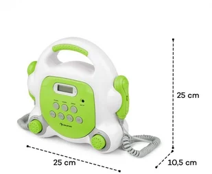 Auna Pocket Rocker BT, odtwarzacz karaoke BT, port USB, MP3, 2x micro, kolor zielony MG10-Kar Player-WH/G - Inne akcesoria audio-wideo - miniaturka - grafika 9