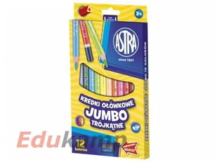 Astra Kredki Jumbo trójkątne 12 kolorów - Kredki, ołówki, pastele i pisaki - miniaturka - grafika 2