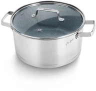 Garnki - LAMART Garnek z przykrywką 4,7l Stoness srebrny LT1104 + 20 zł na pierwsze zakupy LT1104 - miniaturka - grafika 1