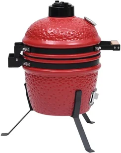 vidaXL Lumarko Ceramiczny grill kamado z wędzarnią, 2-w-1, 56 cm, czerwony! 316095 - Grille - miniaturka - grafika 8