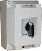 Inne akcesoria elektryczne - Spamel Łącznik 40A, 0-1 w obudowie OB4 żółto/czerwony ŁK40-2.8211\OB4ZC - miniaturka - grafika 1