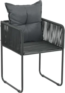 vidaXL 9-częściowy zestaw mebli ogrodowych, rattan PVC, czarno-brązowy - Meble ogrodowe - miniaturka - grafika 4