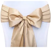Gadżety dla niej i dla niego - PartyDeco Szarfa na krzesło "Elegant", złota jasna, 10 szt SZR-019J - miniaturka - grafika 1