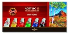 Koh-I-Noor Farby akrylowe 10 kolorów - Farby i media malarskie - miniaturka - grafika 3