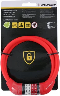 Dunlop 180861 Linka Czerwony - Zabezpieczenia do roweru Dunlop 180861 Linka Czerwony - Zabezpieczenia do roweru - miniaturka - grafika 2