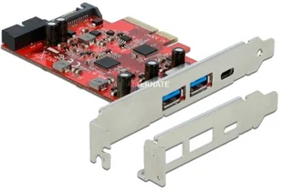 DeLOCK Kontroler PCIe 3.0 x4 2x USB 3.2 Gen 2 + USB-C 90492 90492 - Kontrolery - miniaturka - grafika 2