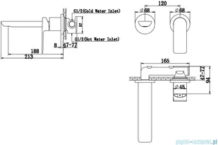 Kohlman Proxima bateria umywalkowa podtynkowa chrom QW180P | - Baterie podtynkowe - miniaturka - grafika 2