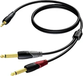 Kable - Procab Kabel CLA713/1.5 3.5 mm Jack male stereo 2 x 6.3 mm Jack male mono 1,5 meter CLA713/1.5 - miniaturka - grafika 1