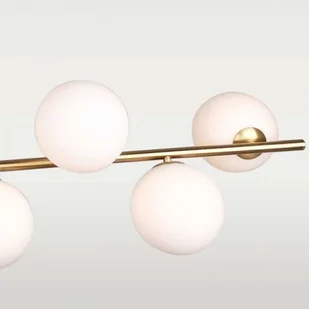 EVO Loftowa LAMPA sufitowa P07056BR EVO metalowa OPRAWA modernistyczna szklane kule cumulus mosiądz białe - Lampy sufitowe - miniaturka - grafika 2