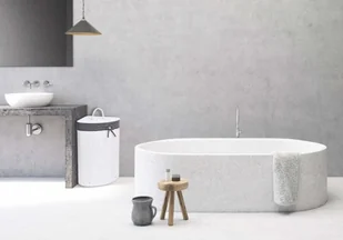 Lumarko Lumarko Kosz narożny na pranie bambusowy 60L biało-szary 5902340318324  Goc - Kosze na bieliznę - miniaturka - grafika 11