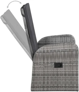 vidaXL 7-częściowy zestaw mebli ogrodowych szary 3067906 - Meble ogrodowe - miniaturka - grafika 7