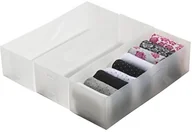 Pojemniki kuchenne - Compactor Optimo zestaw 3 organizer, średni, 30 x 10,5 x 8 cm, tworzywo sztuczne, biały półprzezroczysty RAN6321 - miniaturka - grafika 1