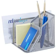 Przyborniki na biurko - Relaxdays biurko organizer, biurowych półka ze stojakiem pojemnik na karteczki & list, metalowe, 6 x 38 x 30 cm, różne kolory HBT 10022478_55 - miniaturka - grafika 1