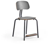 Meble do szkół i przedszkoli - AJ Produkty Krzesło szkolne YNGVE, 4 nogi, antracyt, antracyt, 500 mm - miniaturka - grafika 1