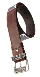 Complex (PL) Pasek Skórzany (PL) Tłoczony Napis "MAGNUM" Skóra Licowa EXTRA 40 mm Brązowy - Paski - miniaturka - grafika 5