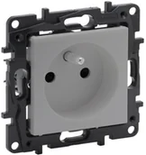 Gniazdka elektryczne - Legrand Gniazdo pojedyncze Niloe Step z uziemieniem aluminium 863330 - miniaturka - grafika 1