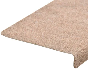 vidaXL Nakładki na schody, 15 szt., igłowane, 65x25 cm, brązowe - Dywany - miniaturka - grafika 5