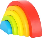 Układanki dla dzieci - Small Foot, klocki drewniane Tęcza - miniaturka - grafika 1