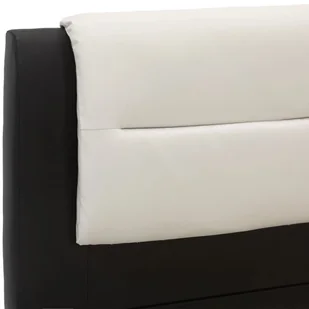 vidaXL Rama łóżka, czarno-biała, sztuczna skóra, 120 x 200 cm - Łóżka - miniaturka - grafika 6