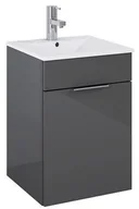 Szafki łazienkowe - Elita Szafka z umywalką Qubo antracyt 40,5 x 58 cm - miniaturka - grafika 1