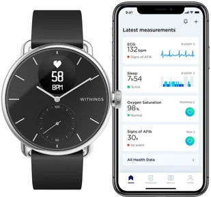 Withings Scanwatch 38mm Czarny - Smartwatch - miniaturka - grafika 4
