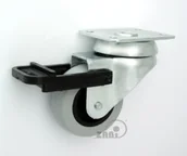 Meble modułowe i akcesoria - Koło Zabi meblowe w obudowie skrętnej z hamulcem tworzywo-gumowe fi 50 M52TH - miniaturka - grafika 1