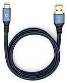 Kable - Oehlbach OEHLBACH USB Plus kabel USB-A na USB-C 1 czarny/niebieski D1C9328 - miniaturka - grafika 1