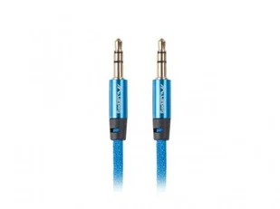 LANBERG LANBERG Kabel Premium Minijack Minijack M/M 3.5mm 1m niebieski + EKSPRESOWA 24H CA-MJMJ-10CU-0010-BL - Kable - miniaturka - grafika 2