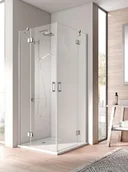 Kabiny prysznicowe - Kermi wejście narożne część prawa Osia ESR 0800x2000 BV 775-800 srebro wysoki połysk szkło ESG przezroczyste z Clean OSESR08020VPK - miniaturka - grafika 1