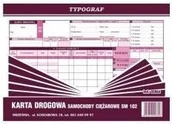 Druki akcydensowe - Typograf Druki samokopiujące karta drogowa na samochody ciężarowe A-4 Sm 102 02064 TYPX0087 - miniaturka - grafika 1