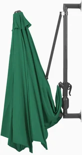 vidaXL Parasol ścienny na metalowym słupku, 300 cm, zielony - Parasole ogrodowe - miniaturka - grafika 6