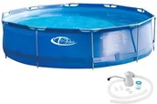 Baseny ogrodowe - TecTake Basen okrągły z pompą 360 x 76 cm 402896 - miniaturka - grafika 1