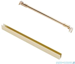 Massi Fix Gold 130x195 kabina Walk In przejrzyste MSKP-FA1021-130-G - Kabiny prysznicowe - miniaturka - grafika 5