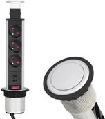 Listwy zasilające - Gniazdo listwa zasilająca Chowana W Blat + 2 Usb - miniaturka - grafika 1