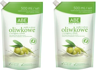 ABE Mydło w płynie oliwkowe zapas 500ml - Mydła - miniaturka - grafika 2