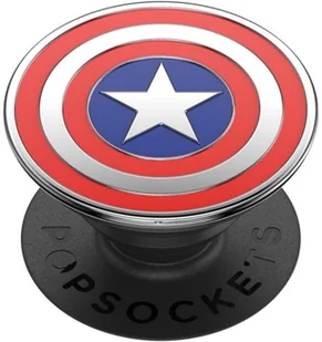 PopSockets PopSockets PopGrip - Rozkładany uchwyt i podstawka do telefonów oraz tabletów z wymiennymi krążkami PopTops - Enamel Captain America 101457 - Uchwyty samochodowe do telefonów - miniaturka - grafika 2
