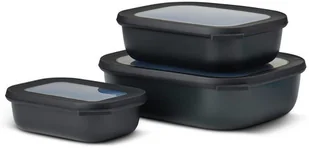 Mepal Zestaw 3 misek prostokątnych Cirqula Mepal - nordic black 106270041100 - Zestawy naczyń dla dzieci Mepal Zestaw 3 misek prostokątnych Cirqula Mepal - nordic black 106270041100 - Zestawy naczyń dla dzieci - miniaturka - grafika 1