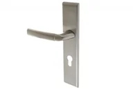 Klamki - Schaffner Klamka SPECIAL zewnętrzna 90 WB nikiel satyna lewa - miniaturka - grafika 1