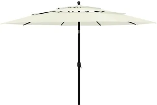 vidaXL 3-poziomowy parasol na aluminiowym słupku, piaskowy, 3,5 m 313876 - Parasole ogrodowe - miniaturka - grafika 2