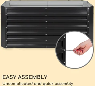 Blumfeldt High Grow Straight, podniesiona grządka, 120x60x60cm, 432l stal GDMB4-HighGro-120-AN - Donice - miniaturka - grafika 7