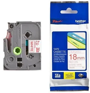 Brother Taśma 18mm RED ON WHITE - Akcesoria do kas i terminali - miniaturka - grafika 4