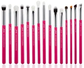 Pędzle do makijażu - Jessup Jessup Zestaw 15 Pędzli do Oczu T197 Rose Carmin/Silver JESS-T197-15 - miniaturka - grafika 1