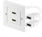 Wtyczki i adaptery - PremiumCord Panel 2x HDMI żeńskie biały kphdmz02 kphdmz02 - miniaturka - grafika 1