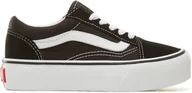 Buty dla chłopców - Vans obuwie ęce KIDS OLD SKOOL PLATFORM Black/True White - miniaturka - grafika 1