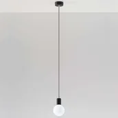 Lampy sufitowe - Sollux Lighting Lampa Wisząca Edison czarno-biała - SL.0157 - miniaturka - grafika 1