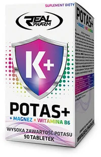 Real Pharm Potas + Magnez + B6, 90 tabletek - Witaminy i minerały dla sportowców - miniaturka - grafika 2